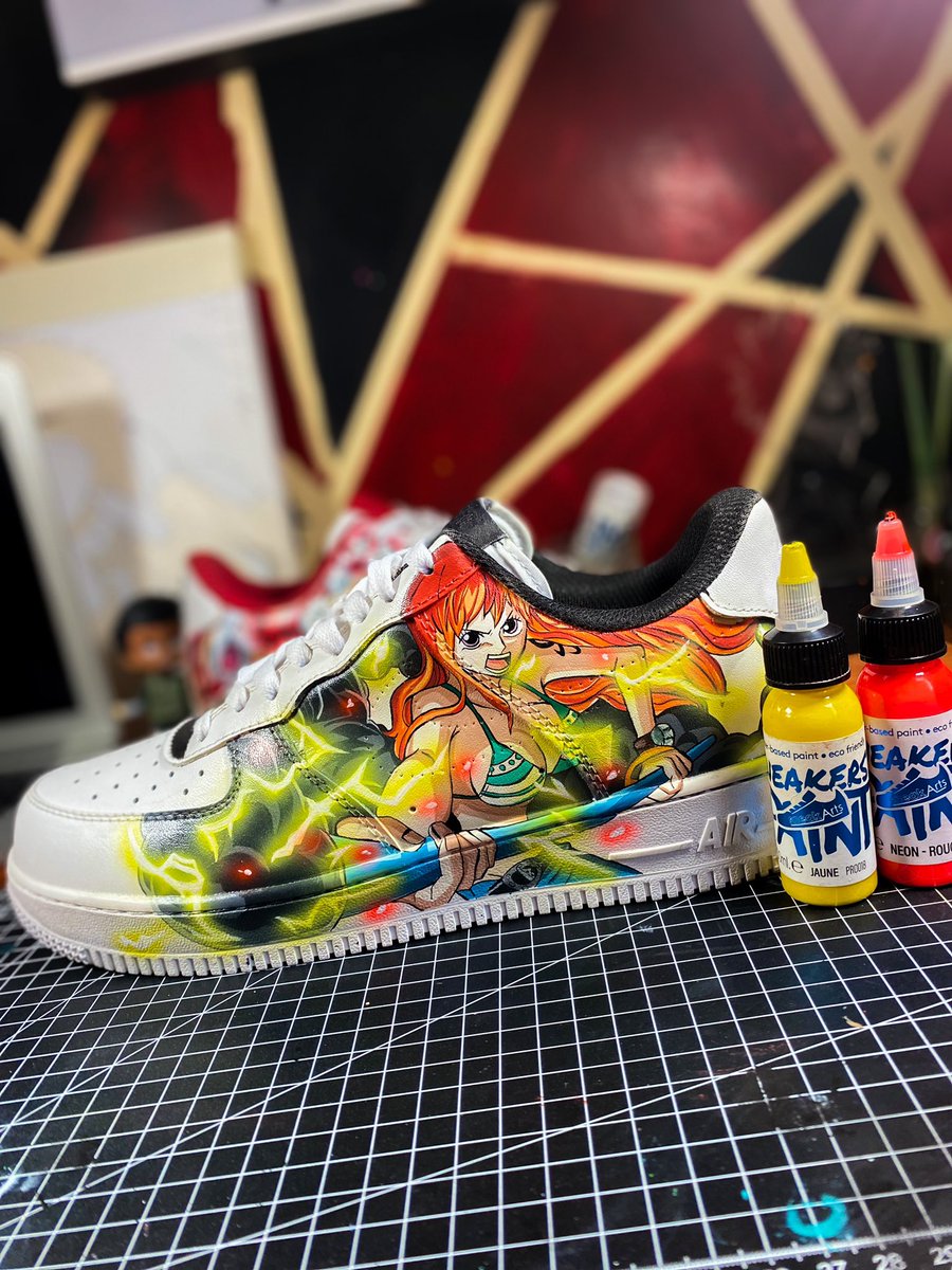 gabs_abens's tweet photo. Hey  X ca faisait un bail 
Nami X luffy custom af1 

#ONEPIECE  
#sneakers 
#AnimeArt 
#anime https://t.co/tNVmVKnNU0