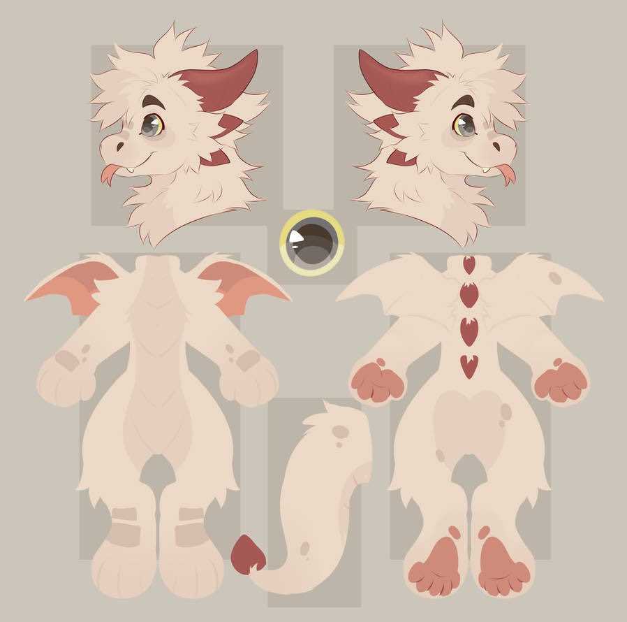 Slumberyote's tweet photo. Fluffy dragon design! https://t.co/UNye6W5nMT