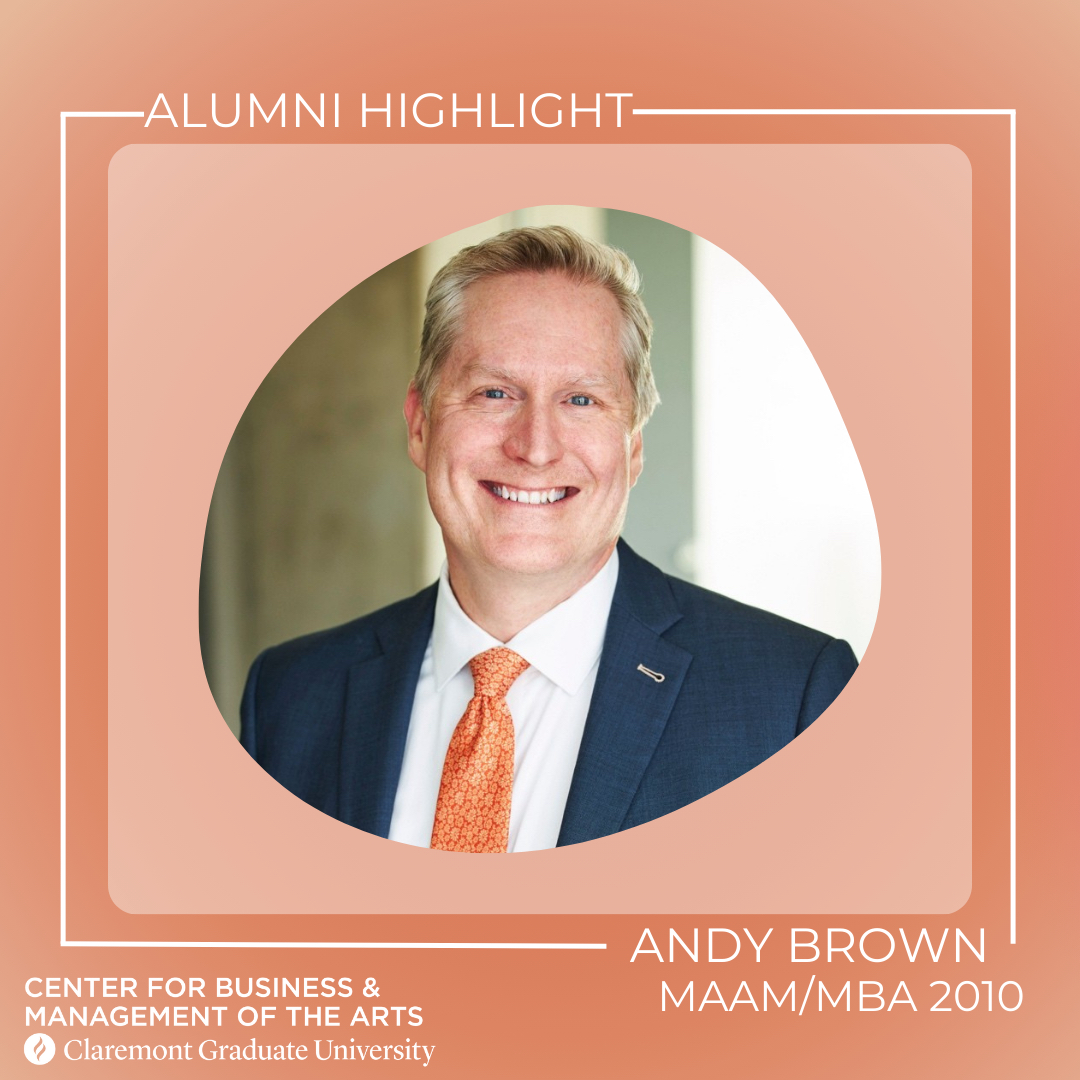 Congratulations to Andy Brown (MAAM/MBA 2010), for starting a new role as Chief Executive Officer at Pasadena Symphony!

With over 20 years of experience working in music organizations in SoCal, we are excited to see the impact that Andy makes at Pasadena Symphony!