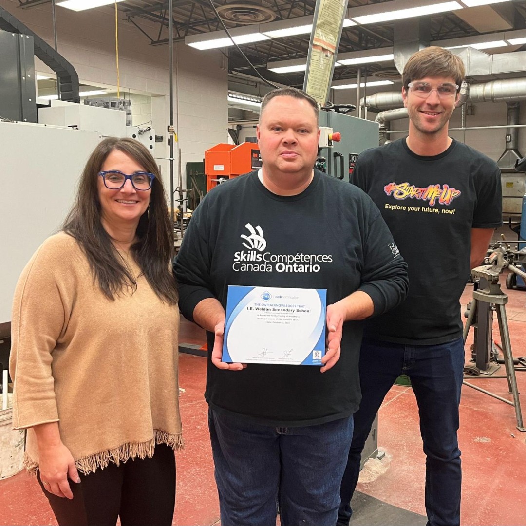 TLDSB (@tldsb) on Twitter photo TLDSB students can now access welding certification through <a href="/IEWeldonSS/">IE Weldon SS</a> after the school was recently named a Canadian Welding Bureau certified testing centre.
Read the full story: ow.ly/YVHB50Q9E0v TLDSB students can now access welding certification through <a href="/IEWeldonSS/">IE Weldon SS</a> after the school was recently named a Canadian Welding Bureau certified testing centre.
Read the full story: ow.ly/YVHB50Q9E0v