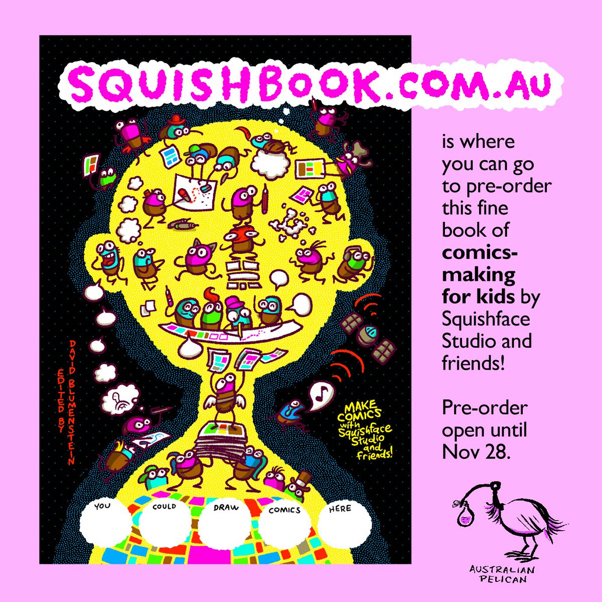 We made it because kids deserve something handmade and original and just for them.

It's new work by Ben Hutchings, <a href="/barleyhush/">Sarah Howell</a>, @auntyfrank1, <a href="/zombolette/">Scarlette Baccini</a>, <a href="/briar_rolfe/">Briar “rent stress” Rolfe</a>, Alex Clark, <a href="/zpxlng/">Patrick Alexander</a>, <a href="/jinnaboy/">Jin Hien Lau</a>, <a href="/SirIve/">Ive Sorocuk</a>, Alex Pavlotski,  <a href="/CountLustig/">Nicholas J. Johnson</a>, <a href="/wokholt/">Warwick Holt</a> &amp; me!