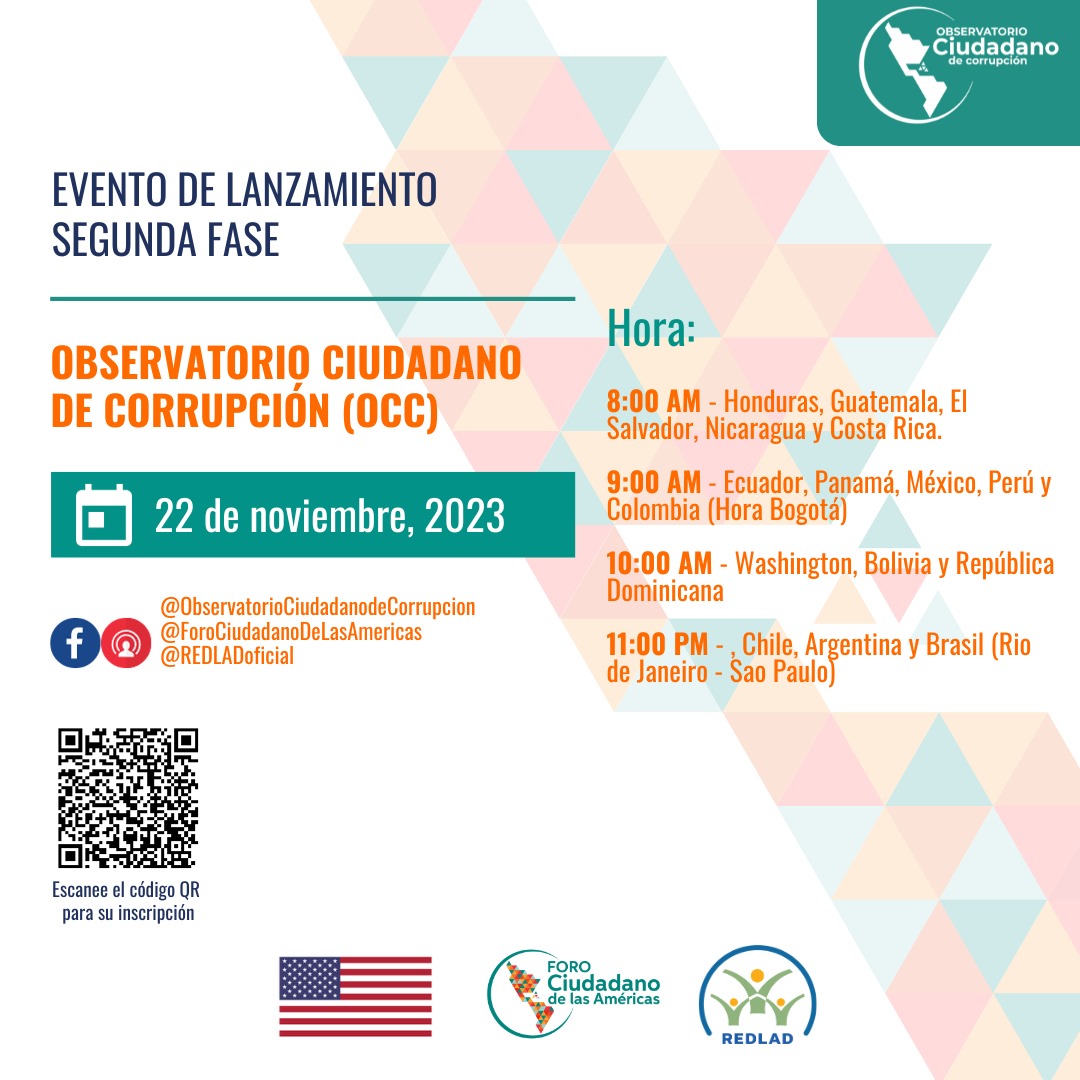 ProeticaPeru's tweet photo. 22 NOV - 9 a.m. 🇵🇪 | Participa en el lanzamiento de la 2da. Fase del @OCCAmerica que busca promover la transparencia y participación ciudadana en América Latina. Este evento contará con la participación de nuestro director ejecutivo, @srotta. 

Inscríbete➡https://t.co/cbQBpofY3j https://t.co/HUUbtjRQHo