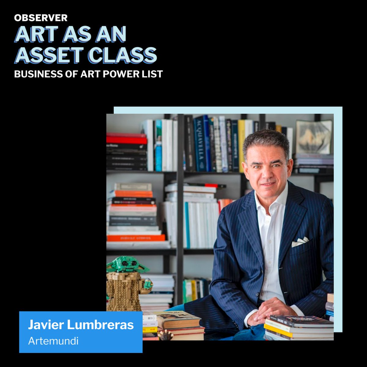 ArtemundiGroup's tweet image. Congratulations to our CEO @javierlumbreras for being recognized in @observer's Business of Art Power List. His inclusion among finance innovators underscores his pivotal role in redefining today's portfolios through the #fractionalization of artworks.