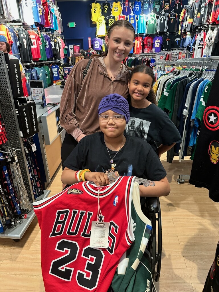 Saige (12) went on a shopping spree for her wish! She had so much fun. Saige has been using her favorite purchases, her iPad and some purple Jordans, daily. We're so glad you had a wonderful time on your shopping spree, Saige!