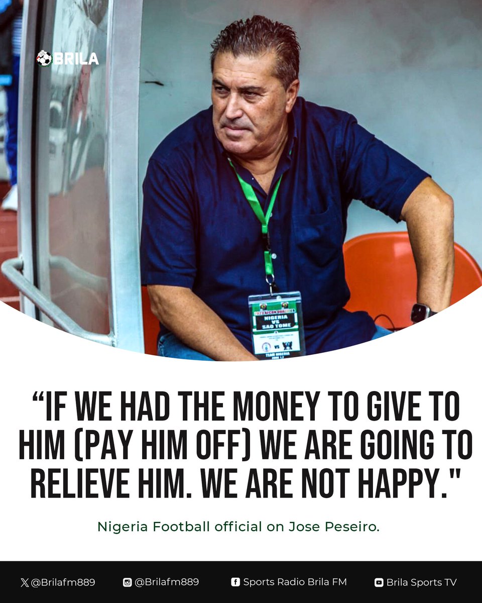 Brilamedia's tweet photo. Does Jose Peseiro deserve more time as Super Eagles coach? https://t.co/Nm7PZyNwjH