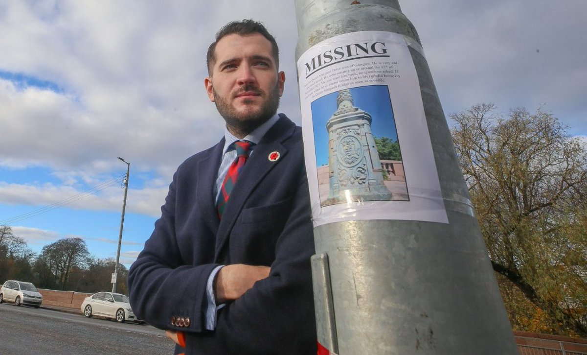 Glasgow City Council advise that two cast iron bases of the lampposts have been saved intact. I'll work with GCC to have them conserved and put back on the B-listed bridge & commission replica patterns to replace the other lampposts, which can then be used elsewhere in the city.