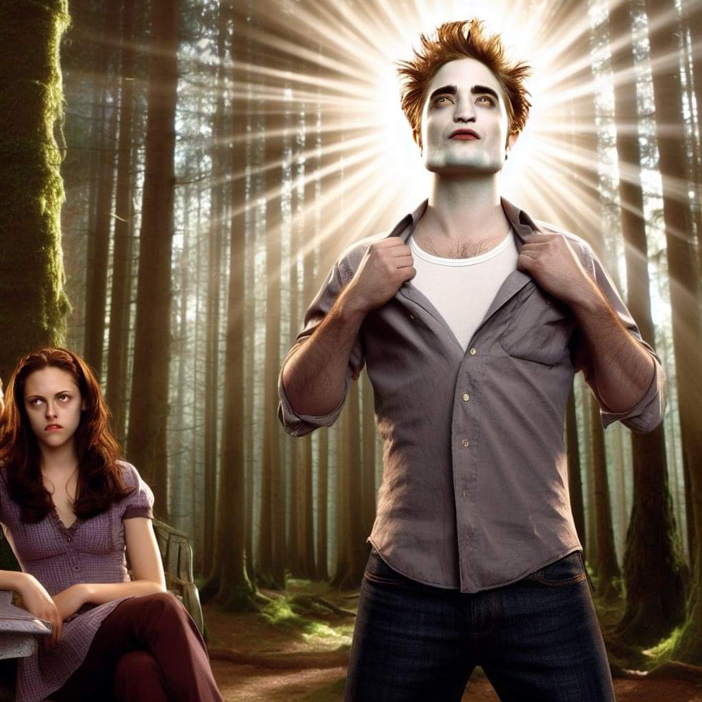 Pourrave's tweet photo. Exterminée de rire par ces cursed AI de Twilight 😭😭 https://t.co/709gdclptL