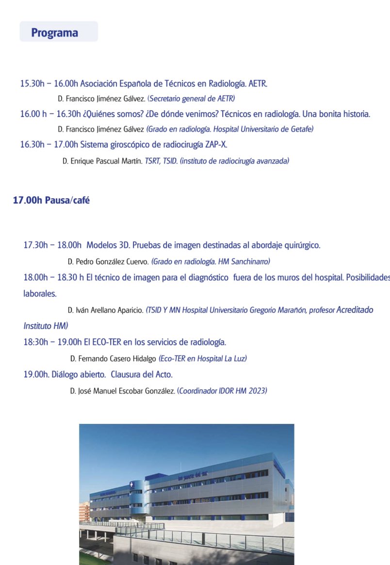 tecaplimonte's tweet photo. Un homenaje muy especial al descubrimiento de los rayos X en el instituto de formación profesional @HMHOSPITALES . IDOR HM 2023 un programa para y por los alumnos con la colaboracion de grandes representantes de la radiología  con la colaboración de @aetrRadiologia @TSSMADRID https://t.co/MeJ8chyVQ6