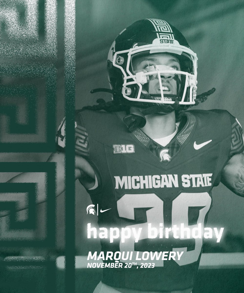 MSU_Football's tweet photo. Happy Birthday @MarquiLowery7! 🥳🤩 https://t.co/JQxRv4EjrU