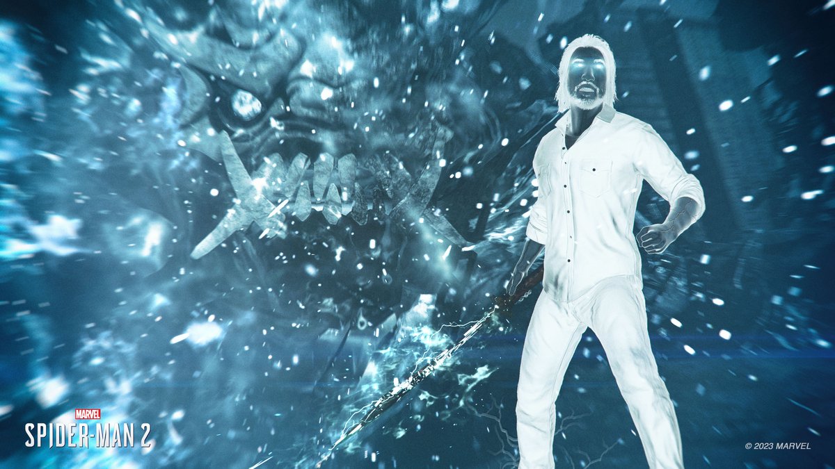 insomniacgames's tweet photo. Mister Negative returns in Marvel's #SpiderMan2PS5. Notorious for acts of terror and chaos in Marvel's New York, Martin Li finds himself hunted by Kraven the Hunter and Miles Morales. #BeGreaterTogether https://t.co/Z2V3np8reL