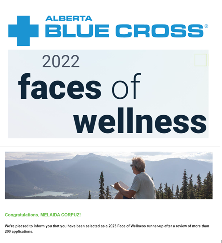 ilistencanada's tweet photo. Honoured to be a runner-up for Alberta Blue Cross's 2022 Faces of Wellness. Alberta Blue Cross celebrates Albertans who are everyday champions for wellness in their communities.

Thanks @donnamilward6 &amp; @madeleine_tinteia for nominating me! #nomination #faceofwellness #runnerup https://t.co/ULKApZsGF2