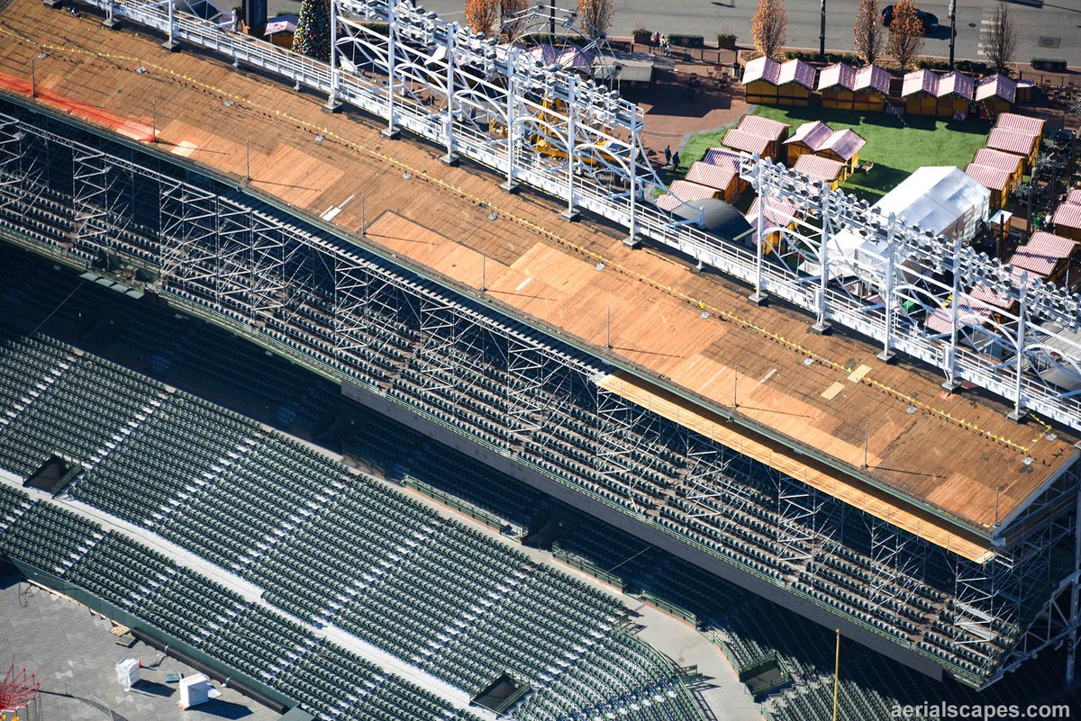 Wrigley Field is getting a new roof this offseason (in progress). #Cubs Image via: @WrigleyAerials