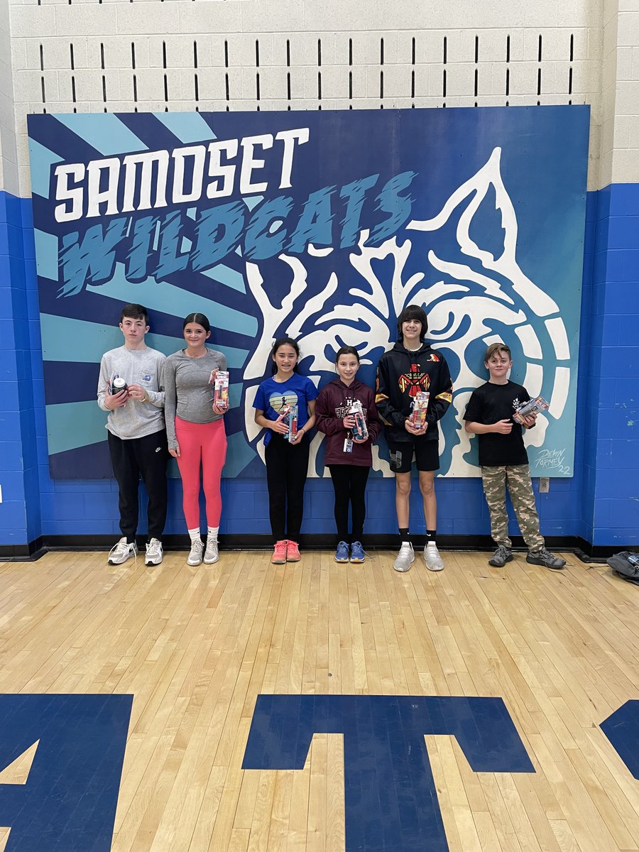 SamosetWildcats's tweet photo. Winners from our annual Samoset Turkey Trot this morning.  Love to see the school spirit; so many students participated and braved the cold weather.  Great job by everyone.  Even had a visit from Tom the Turkey!!! https://t.co/IwUDv28taL