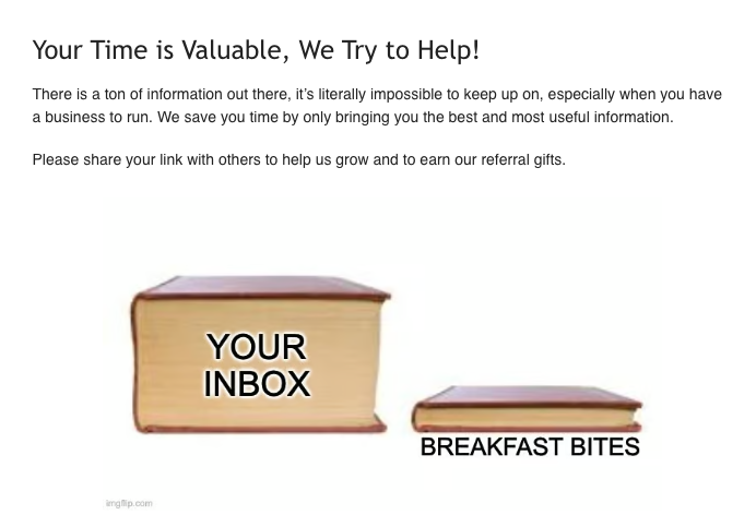 BreakfastBitez's tweet photo. The Breakfast Bites newsletter... how busy #Integrators start-off their day 🤛 (link in bio) https://t.co/8rfzSGrby9