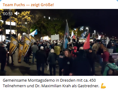 dd_nazifrei's tweet photo. Die rechtsradikale #FakeNews-Schleuder Marcus #Fuchs will beim heutigen #Nazi-Aufmarsch 450 Teilnehmer*innen gesehen haben. In der Spitze waren es allenfalls 200. Aber mit dieser Übertreibung ist der Verschwörungsdemagoge für seine Verhältnisse sogar noch bescheiden. #DD2011 https://t.co/AezxiRND8H