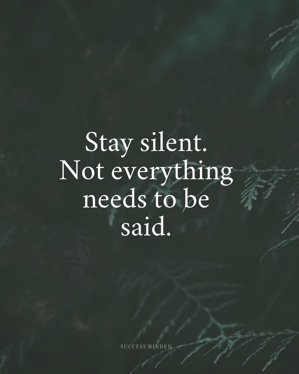 _SuccessMinded_'s tweet photo. Master silence. https://t.co/BOzALa9c4R
