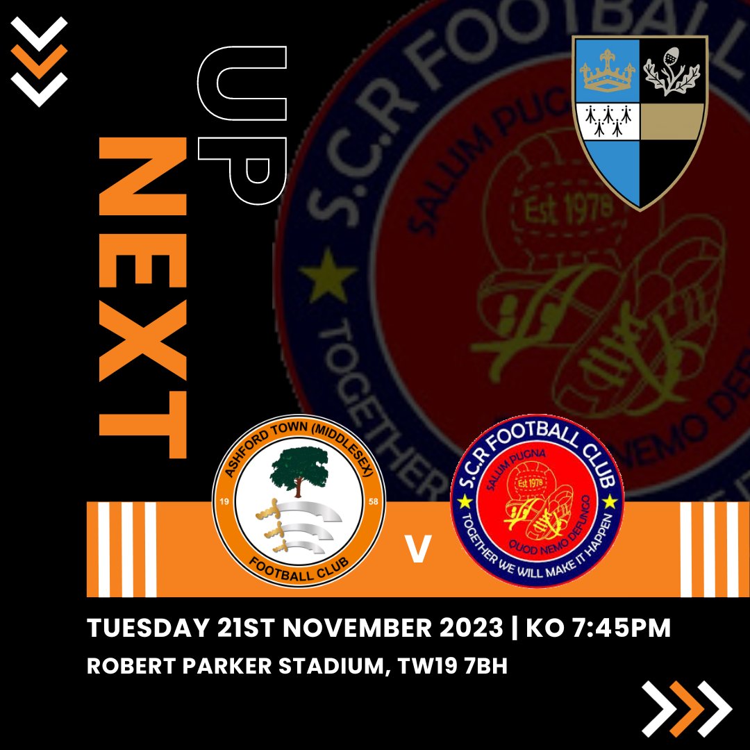 ashfordtownmx's tweet photo. NEXT UP >>>
🆚 @Official_SCRFC
🏆 Specsavers Surrey FA Senior Cup
📅 Tue 21 Nov 2023
🕒 KO 7:45PM
📍 RPS, TW19 7BH
🎫 Adults £10 / Conc. £5/ U16 Free
🖥️ Match Info >>> https://t.co/GjMkpXpoeG
#ASHSCR #atmx #tangerines #specsaversseniorcup #SurreyFA https://t.co/u0KDPAgOBB