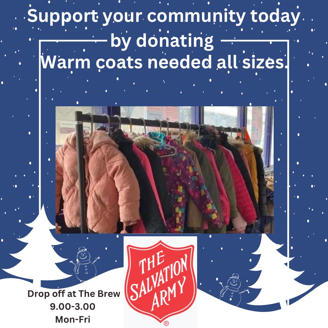 The weather is getting colder & we have children going to school without coats, can you donate a warm coat or donate to our page on Facebook BrewTSA. Thanks for all your support. 🧥 #oldhamhour @Stelly685 @OfficialOACT @NorthernRootsOL @LauWindsor @WeActTogether @WelshLizzie