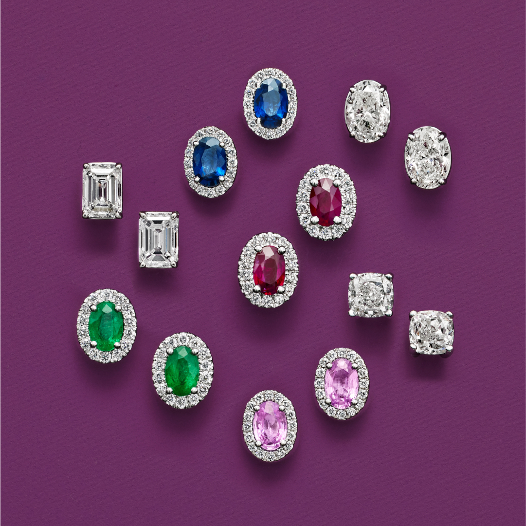 Don't miss out on this dazzling deal! ✨ Enjoy 50% off on these mesmerizing gemstone and diamond stud earrings – because every day deserves a little glamour 💖✨