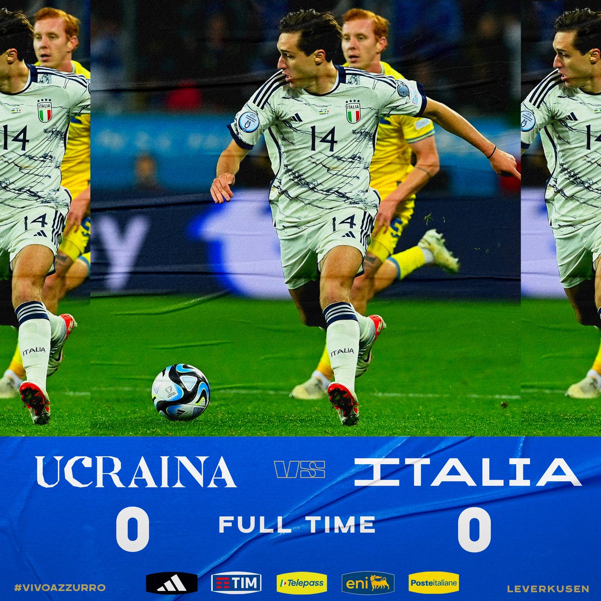 𝗘𝘂𝗿𝗼𝗽𝗲𝗮𝗻 𝗤𝘂𝗮𝗹𝗶𝗳𝗶𝗲𝗿𝘀
🇺🇦 vs 🇮🇹 0-0

📋 A Leverkusen 𝐠𝐥𝐢 𝐀𝐳𝐳𝐮𝐫𝐫𝐢 𝐬𝐢 𝐪𝐮𝐚𝐥𝐢𝐟𝐢𝐜𝐚𝐧𝐨 𝐚 𝐄𝐮𝐫𝐨 𝟐𝟎𝟐𝟒 🎉🤩

#UcrainaItalia #Euro2024 #Azzurri #Nazionale #VivoAzzurro