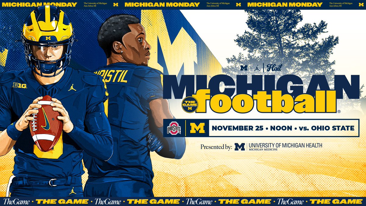 UMichFootball's tweet photo. Rivalry Week.

Michigan Monday » https://t.co/CjpznQzJVg

#GoBlue https://t.co/KXilkm4OSP