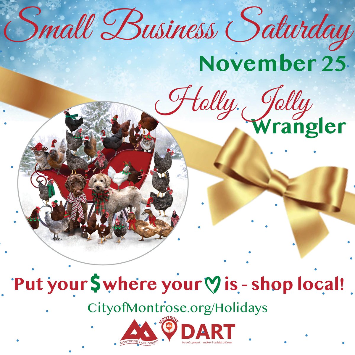 🫶🏤 Support your favorite local Montrose businesses this year by shopping on Small Business Saturday, November 25. 

There are locally owned shops all across the Montrose area, but if you’re looking for a place to start, check out our Historic Downtown Main Street!