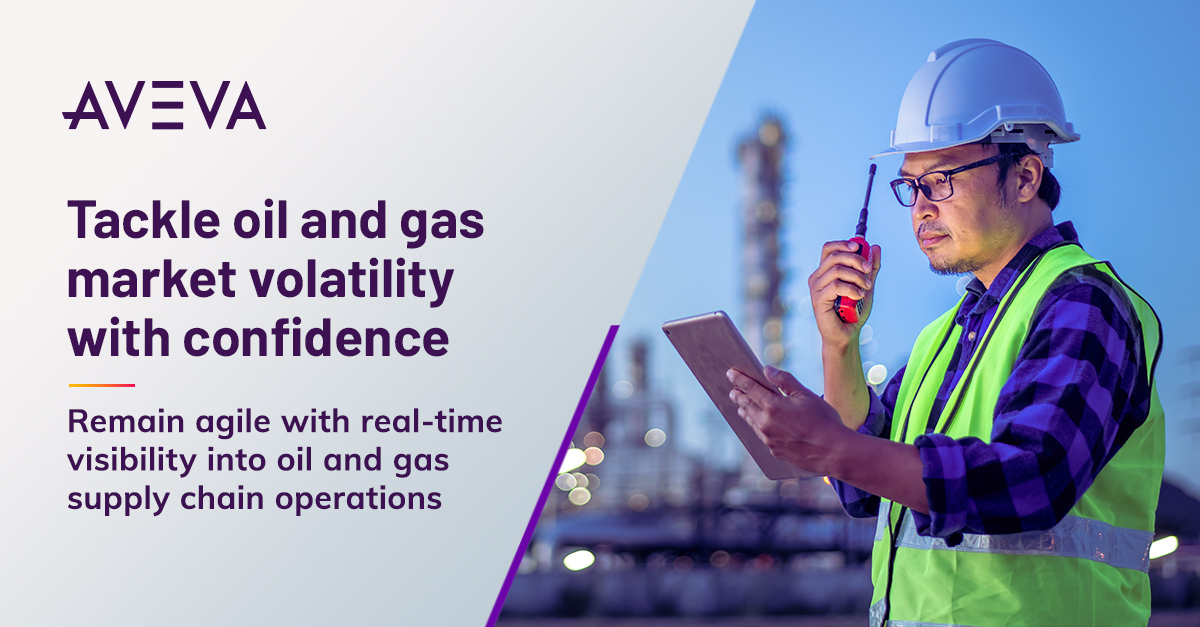 Navigate the volatile #oilandgas market with AVEVA™ Unified Supply Chain. Its real-time visibility allows you to fine-tune your strategies, optimize resource allocation, and streamline processes with accurate information ➡ bit.ly/3Gsu4iF #cloud #supplychain