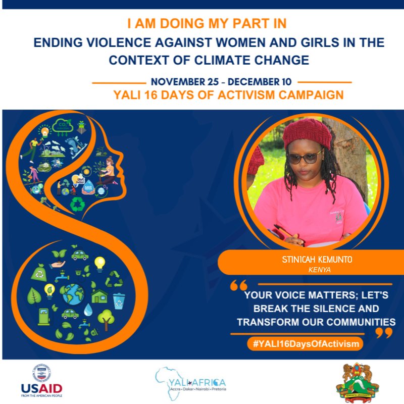 Be involved in the bid to end violence and women in the context of climate change and other aspects.
#endgbvnow
#16daysofactivismagainstgbv 
<a href="/EmmilyMouti/">Kemmy</a> <a href="/Jessica_Aanyu/">Jessica Sheillah Aanyu</a> <a href="/KasakyaYusuf/">Kasakya Yusuf</a> 
@YALIRLCEA <a href="/YALINetwork/">YALI Network</a>