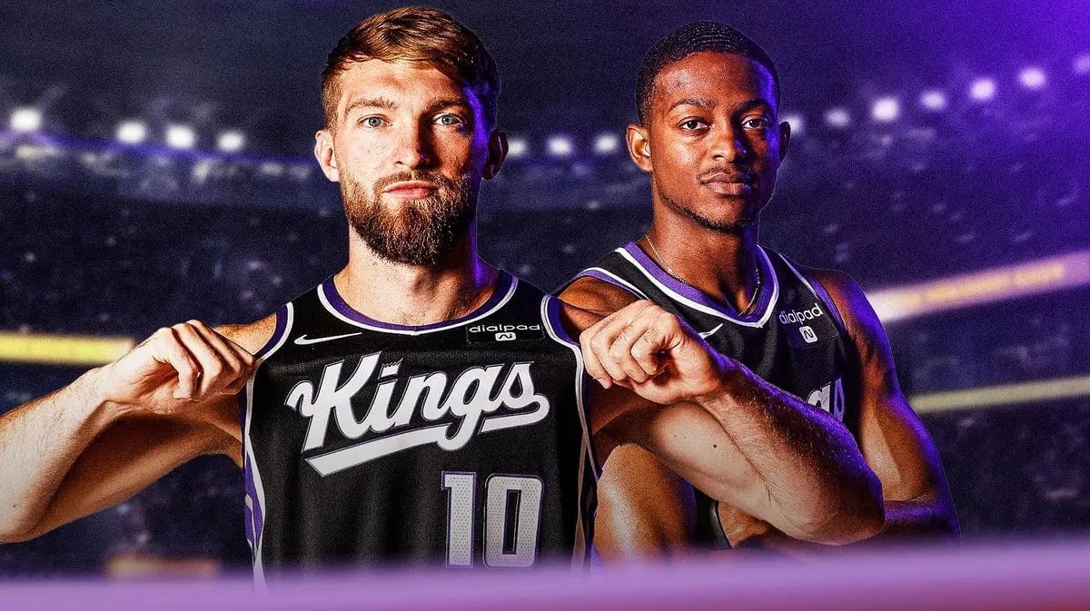 ClutchPoints's tweet photo. Domantas Sabonis and De'Aaron Fox over their last 4 games together 🟣🔦

Domas:
32 PTS - 13 REBS - 6 ASTS
27 PTS - 14 REBS - 7 ASTS
29 PTS - 16 REBS - 7 ASTS
23 PTS - 9 REBS - 10 ASTS
4-0 record

Fox:
30 PTS - 4 REBS - 7 ASTS
43 PTS - 8 REBS - 7 ASTS
28 PTS - 5 REBS - 5 ASTS
28 PTS - 2 REBS - 6 ASTS
4-0 record

Top __ duo in the NBA?