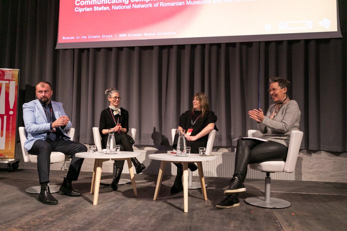 NEMOoffice's tweet photo. 🙌 NEMO Conference participants got to hear about ways for museums to join forces for a sustainable future and how museums can be part of the solution, while also recognising that they are part of the problem.
Get an overview of the first #NEMOemc23 day 👉 https://t.co/EDQERkb6ES https://t.co/vxn9VYrHJr