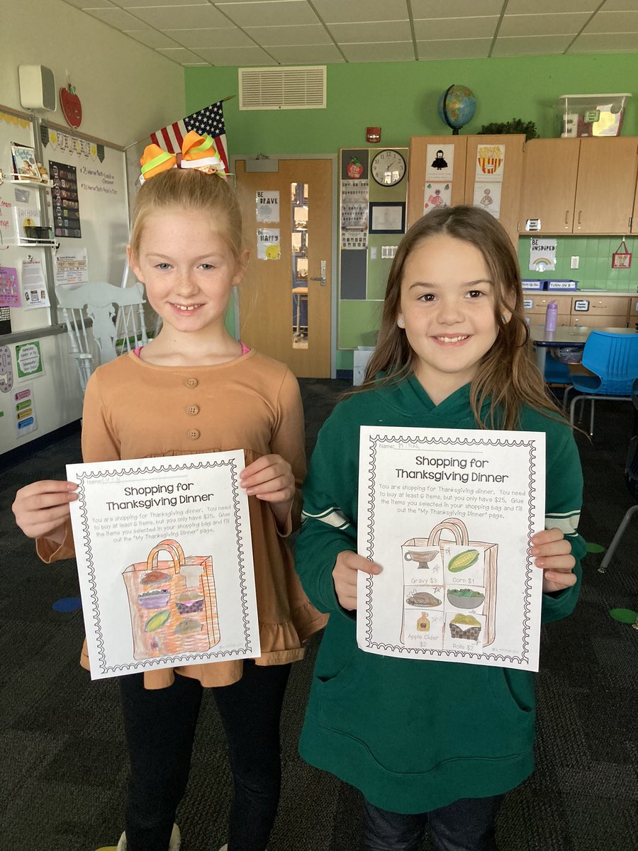 JenniferKittell's tweet photo. Shopping for Thanksgiving Dinner in math! https://t.co/CnlSS2WkHW
