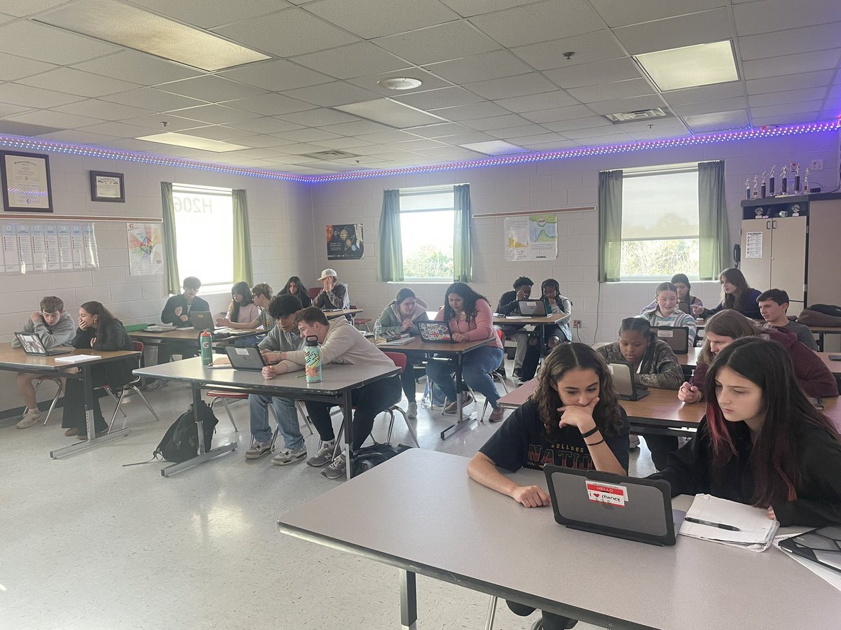 My Algebra 1 kids getting mentored by Mr. Neufer’s dual enrollment math students.