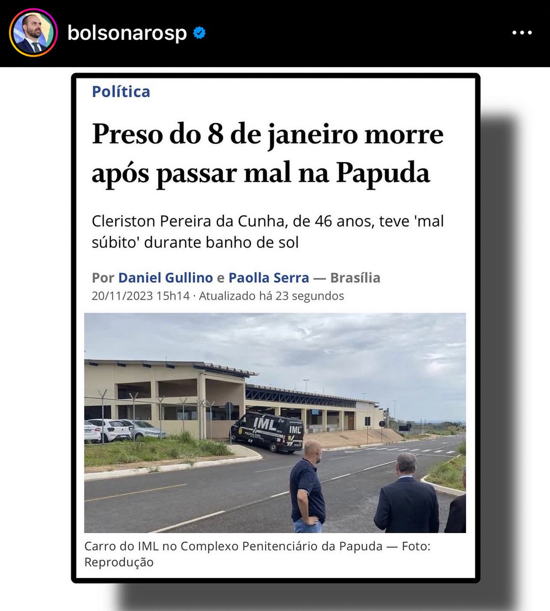 mfriasoficial's tweet photo. Quanta injustiça e crueldade! Um homem inocente, pai de família, passou seus últimos dias de vida pagando por crimes que não cometeu.

Ele deixou dois filhos e uma esposa que jamais o verão novamente. Viverão esse trauma para sempre. Eu não tenho palavras para expressar tamanha tristeza!

Enquanto isso, criminosos estão soltos, desfrutando da liberdade com a total certeza da impunidade.
