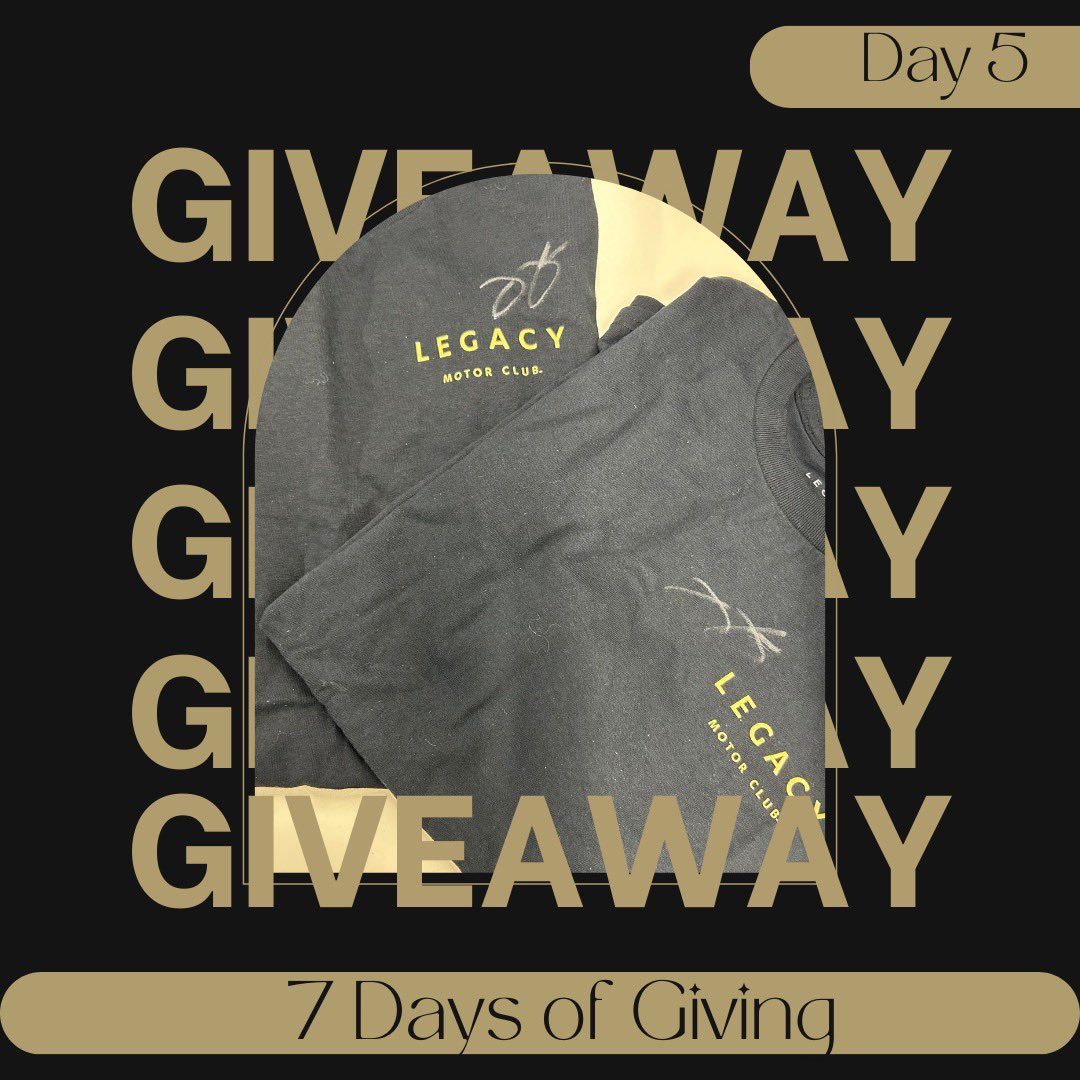 LEGACYMotorClub's tweet image. We are here to brighten your Monday with TWO chances to win a Jimmie Johnson-signed LEGACY MOTOR CLUB tee ✨

To enter:
 - Follow us and @JimmieJohnson on X
 - Retweet + like this post
 - Let us know if you are entering to win the size medium or large 👇