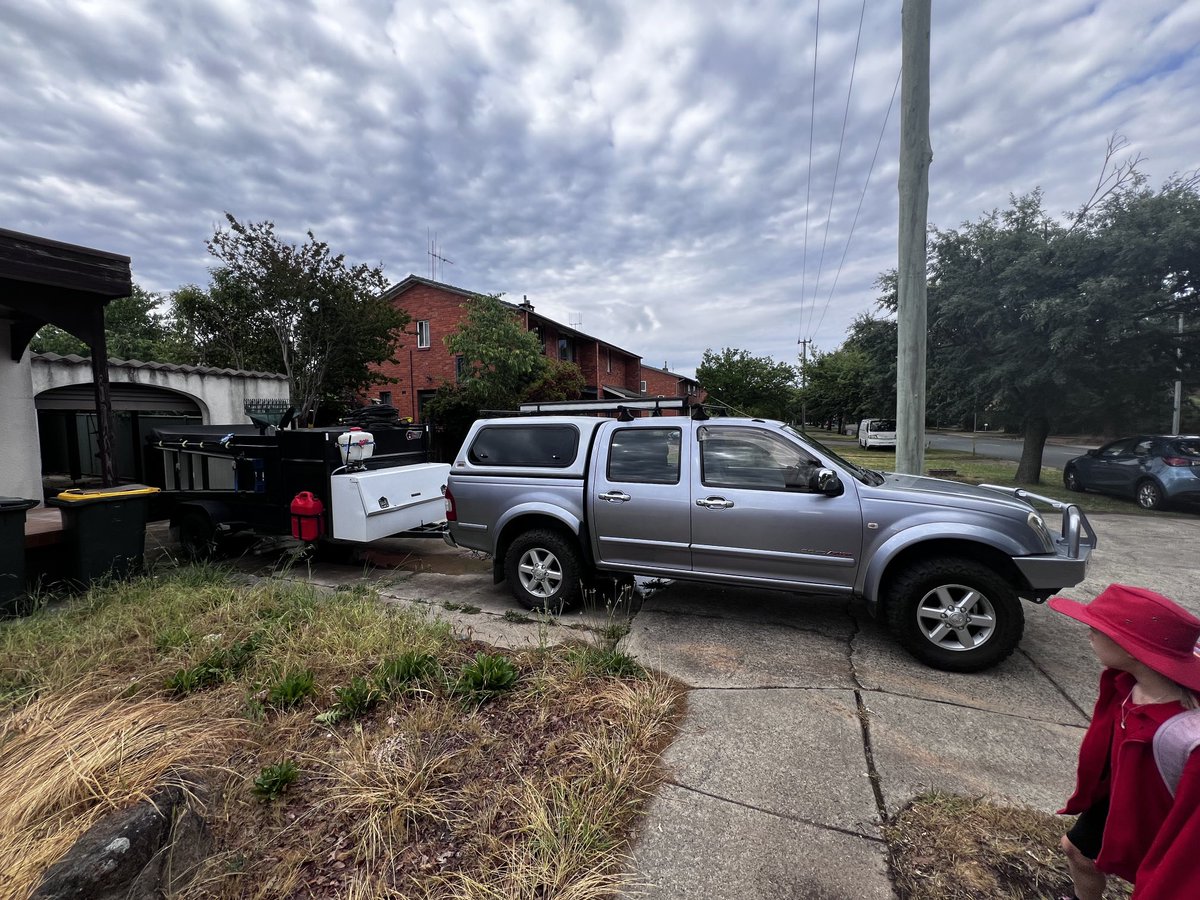 elbaroni's tweet photo. My kids yet again having to walk around someone parked on a footpath. ⁦@TCCS_ACT⁩ ⁦@actgovernment⁩ are you ever going to do anything about this illegal parking? Every single day. Every single day. https://t.co/tOc7NvdILc