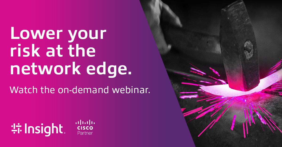 Risks arise in complex environments. Control your risks at the modern #networkedge with advice on strategies that simplify and secure. Watch the webinar to hear from leading network experts: ms.spr.ly/6018iGYNk