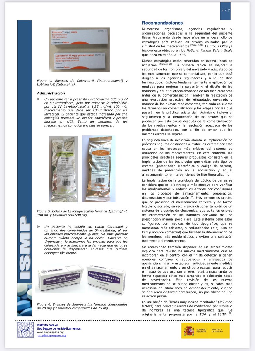 ISMP_Espana's tweet photo. NUEVO BOLETÍN - 📆 NOV 2️⃣0️⃣2️⃣3️⃣

Prevención de errores de medicamentos causados por la similitud del nombre o de la apariencia de los medicamentos 

#SegPac

📌 https://t.co/himudmn5dE

🗞️ https://t.co/jqVGIjIx7O https://t.co/xaYbmTyfv2