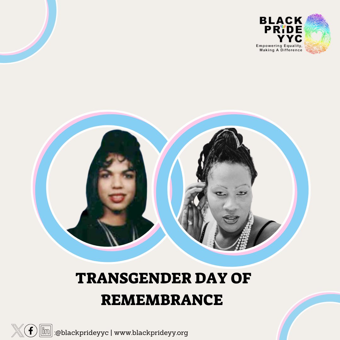 blackprideyyc's tweet photo. Transgender Day of Remembrance which started in 1999 as a vigil to honor the memory of Rita Hester (Right) and Chanelle Pickett (left), two Black transgender women who were murdered in the 90s. https://t.co/YTPArqa1m8