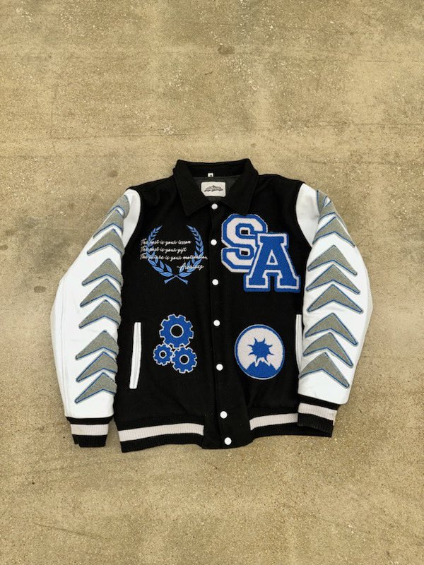 SA VARSITY LETTERMAN JACKETS

NOV 24TH 12 PM CST
Only 50 made
3D Chenille Embroidery
Cowhide Leather Sleeves
Wool Collar
Heavy Rib Knit
Pure Premium Wool Body
$200

SIGN UP FOR EARLY ACCESS ON THE SITE ⚡️