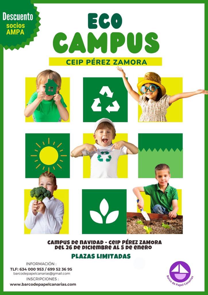 Un campus hecho para los amantes de la naturaleza, para los que les gusta descubrir y explorar, para aquellas familias que quieran inculcar a sus hijos/as el amor por la naturaleza en todos sus aspectos. 

En este caso estaremos en Los Realejos, en el CEIP Pérez Zamora.