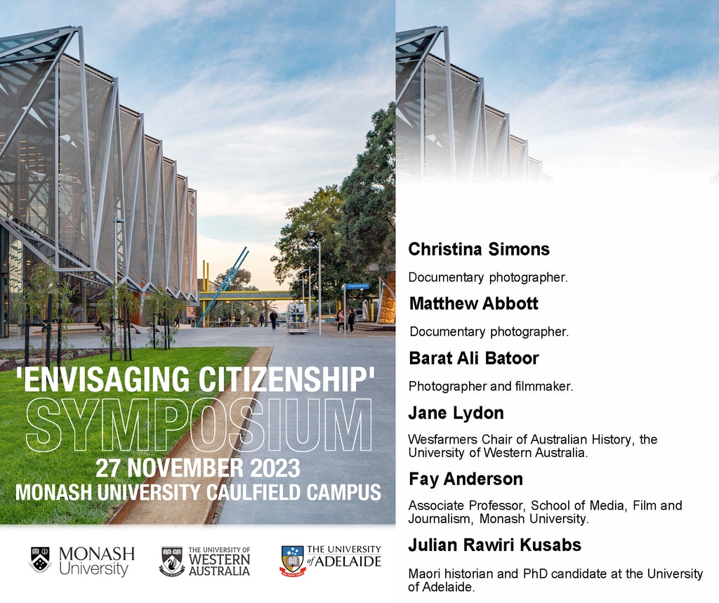 I'm really excited to share that I will be participating in 'Envisaging Citizenship' Symposium on Monday the 27th of November at Monash University.

Book here shop.monash.edu/envisaging-cit…