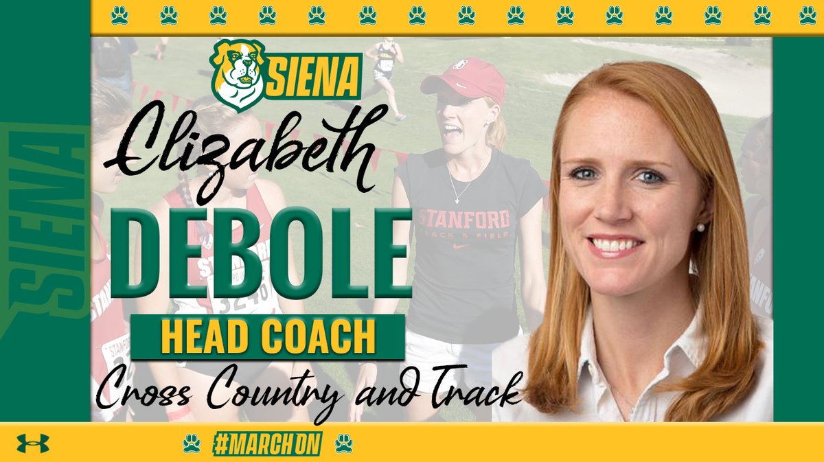 🎽 Join us in welcoming Capital Region native and former Stanford Head Women's Cross Country Coach Elizabeth DeBole to Loudonville as the new leader of @SienaXCTrack‼️ 📰 shorturl.at/cnpCR #MarchOn x #SienaSaints x #NCAATrack x #MAACTrack