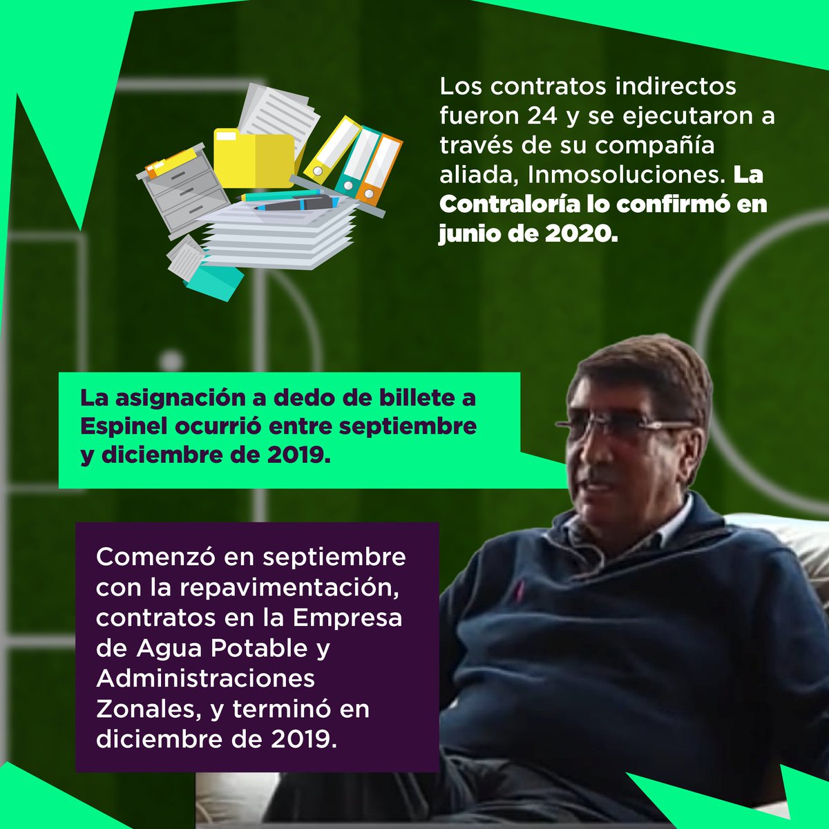 FedePostera's tweet photo. En diciembre de 2019, Geinco le vendió el #CumbayáFC al primo de Yunda, Christian Hernández. Al mismo tiempo, el exalcalde le entregó $57 millones a #Geinco en contratos con el Municipio de Quito, de forma directa e indirecta. https://t.co/BhDrDrZ1Mv