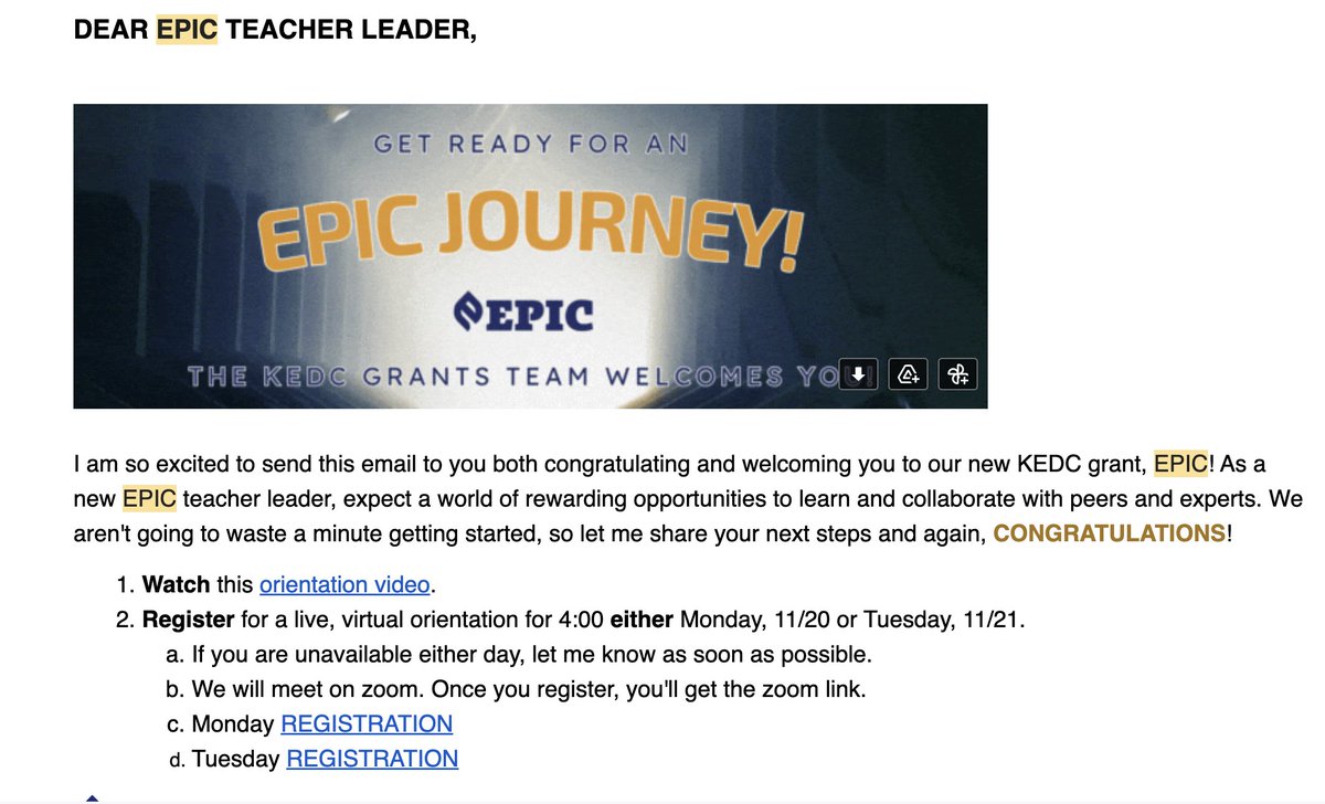 Mister_Greer's tweet photo. What a GREAT way to start an #Epic journey with @kedc_epic! It was great to see my fellow #EpicTeacherLeaders! Its a great recharge to see everyone! #EpicTeachers #EpicLeaders https://t.co/3eGnj9GyhW