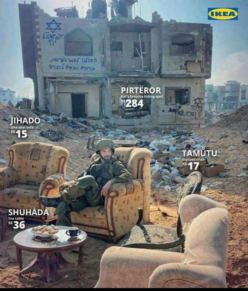 @Shahidghauri92 @MOSSADil Shahid I was wondering if you wanted to support Gaza by buying some furniture.
The SHUHÅDA TEA TABLE is so trendy.