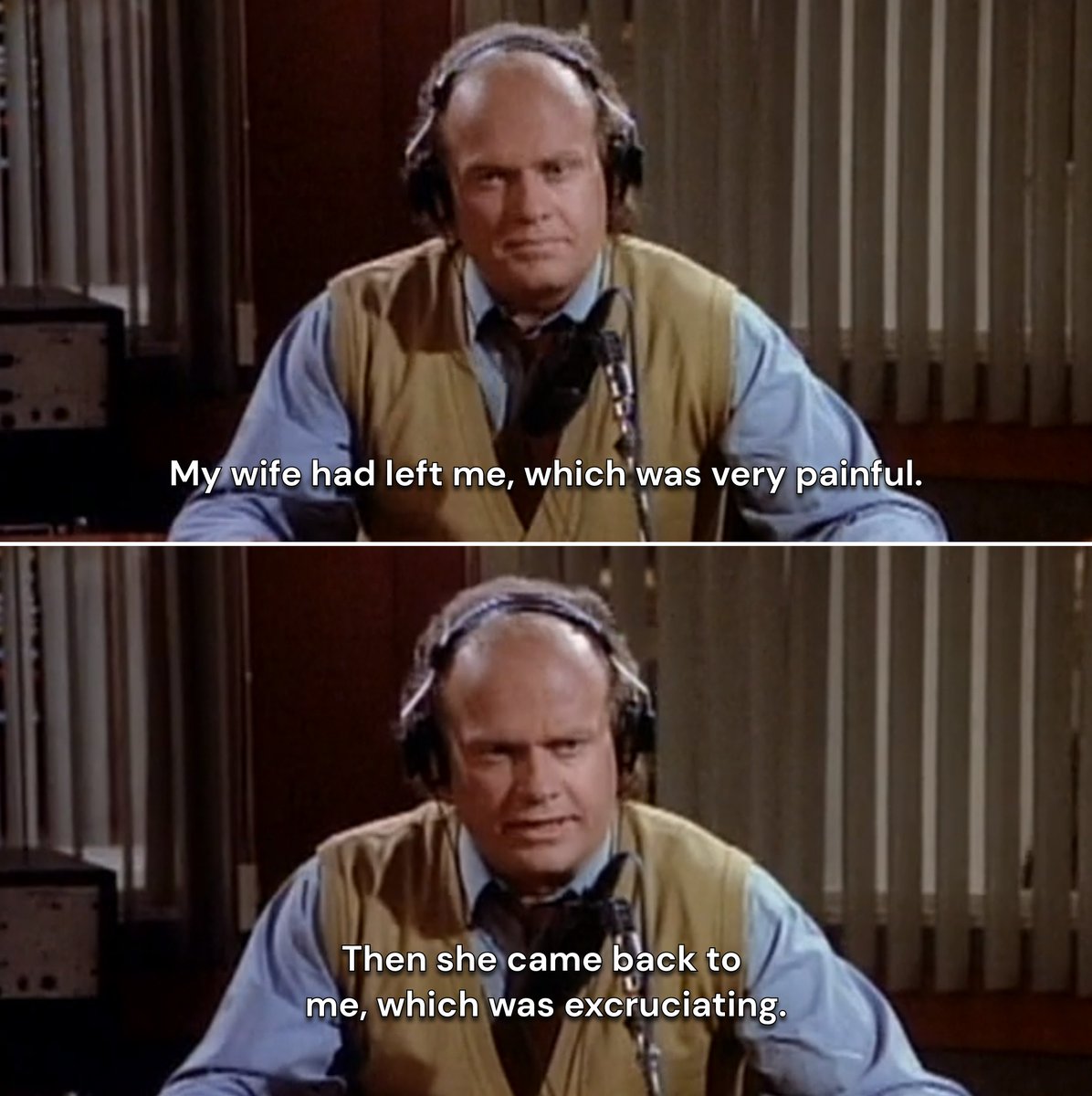 LaughTrackPV's tweet image. when you're single for the holidays but don't want to call your ex

#fraiser