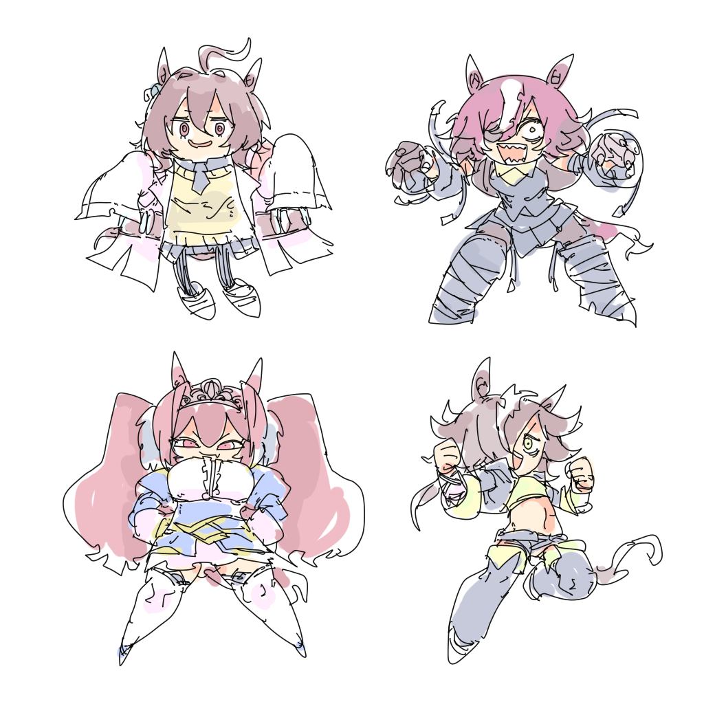 アグネスタキオン(ウマ娘) ,ダイワスカーレット(ウマ娘) ,ウオッカ(ウマ娘) 「」|ちぐ齒莖ダサわやかのイラスト