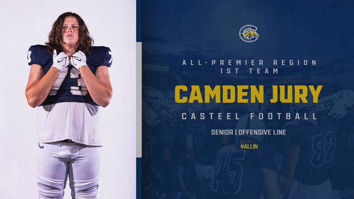 Congrats to @CamdenJury on his 1st Team All-Region selection! Camden was an anchor on the Colts offensive line and took pride in protecting his QB! @CasteelAthletic @casteeltdclub @CoachNewcombe @AriannaGrainey @CUSDAthletics @gridironarizona