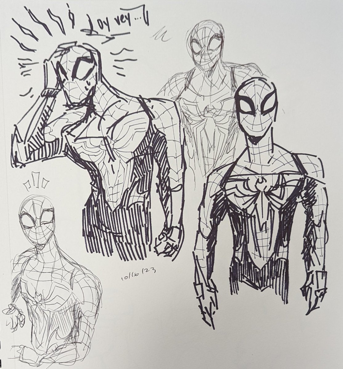 squishedcat_'s tweet photo. nvm I'm never drawing him out of his suit again https://t.co/LPU1NfvTid