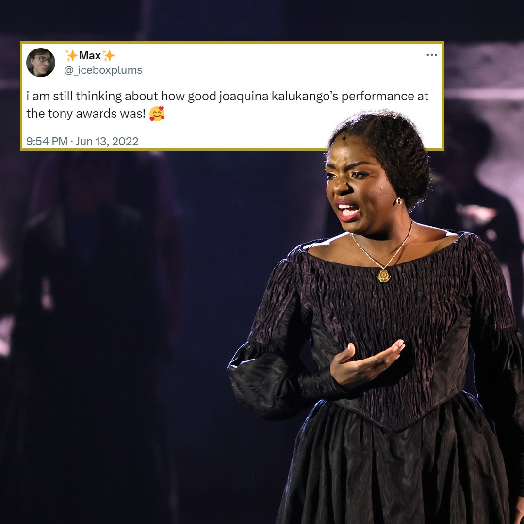 The single tear was iconic.

📸: Getty Images for Tony Awards Productions